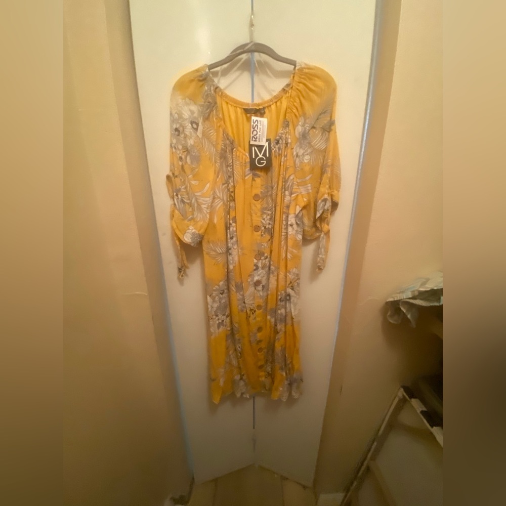Yellow floral dress